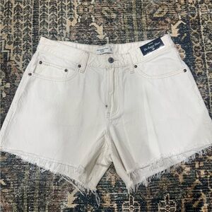 Abercrombie & Fitch White Jean Shorts